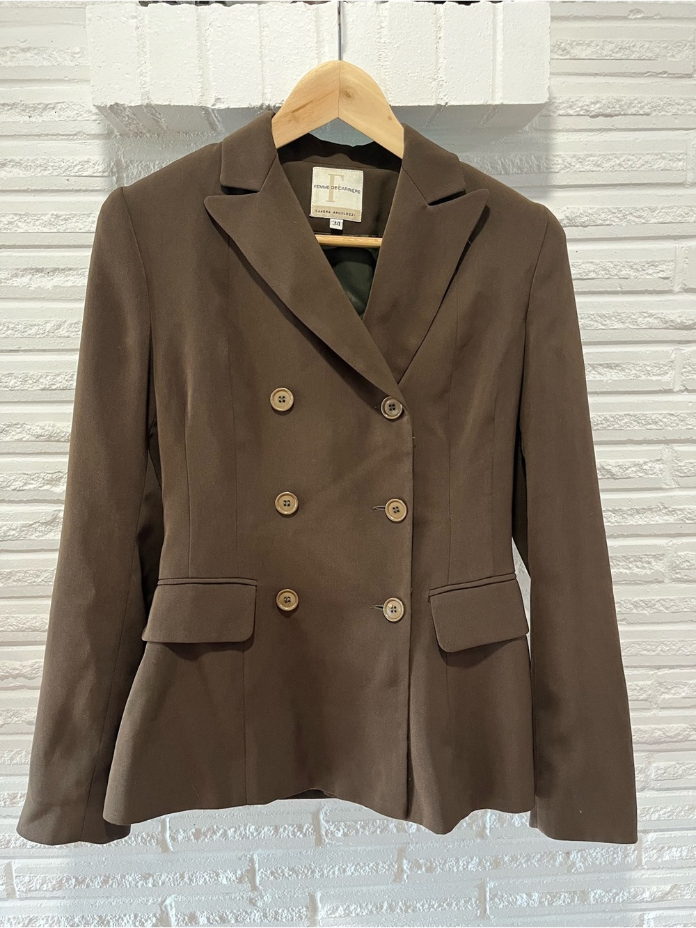 Double-Breasted Brown Blazer